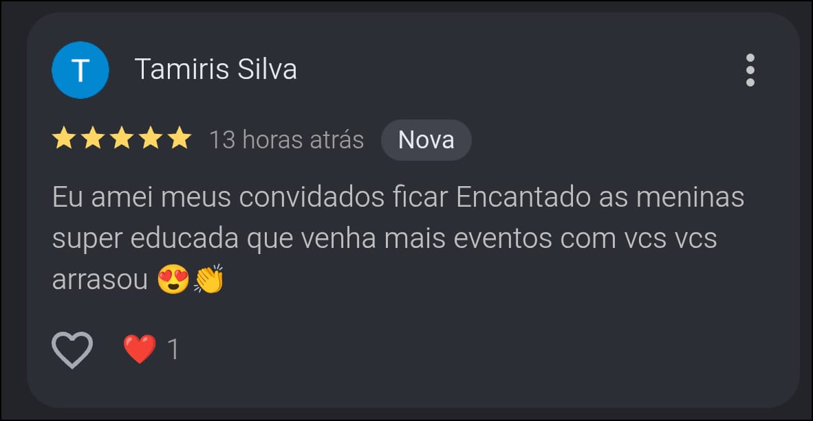 Avaliação de Tamiris Silva