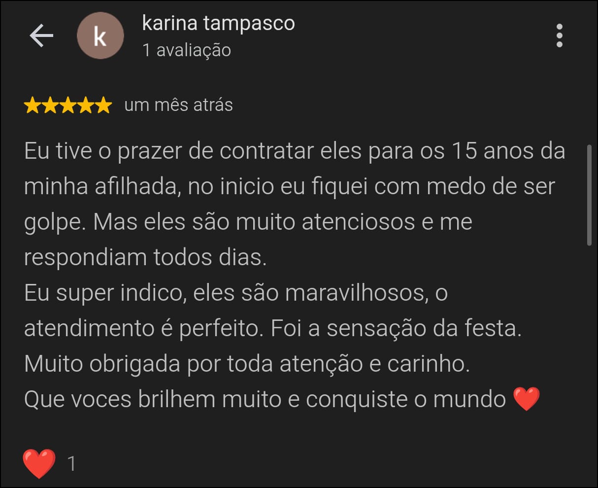 Avaliação de karina tampasco