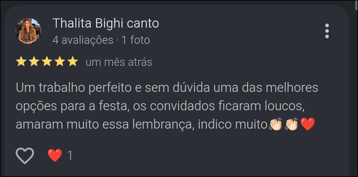 Avaliação de Thalita Bichi canto