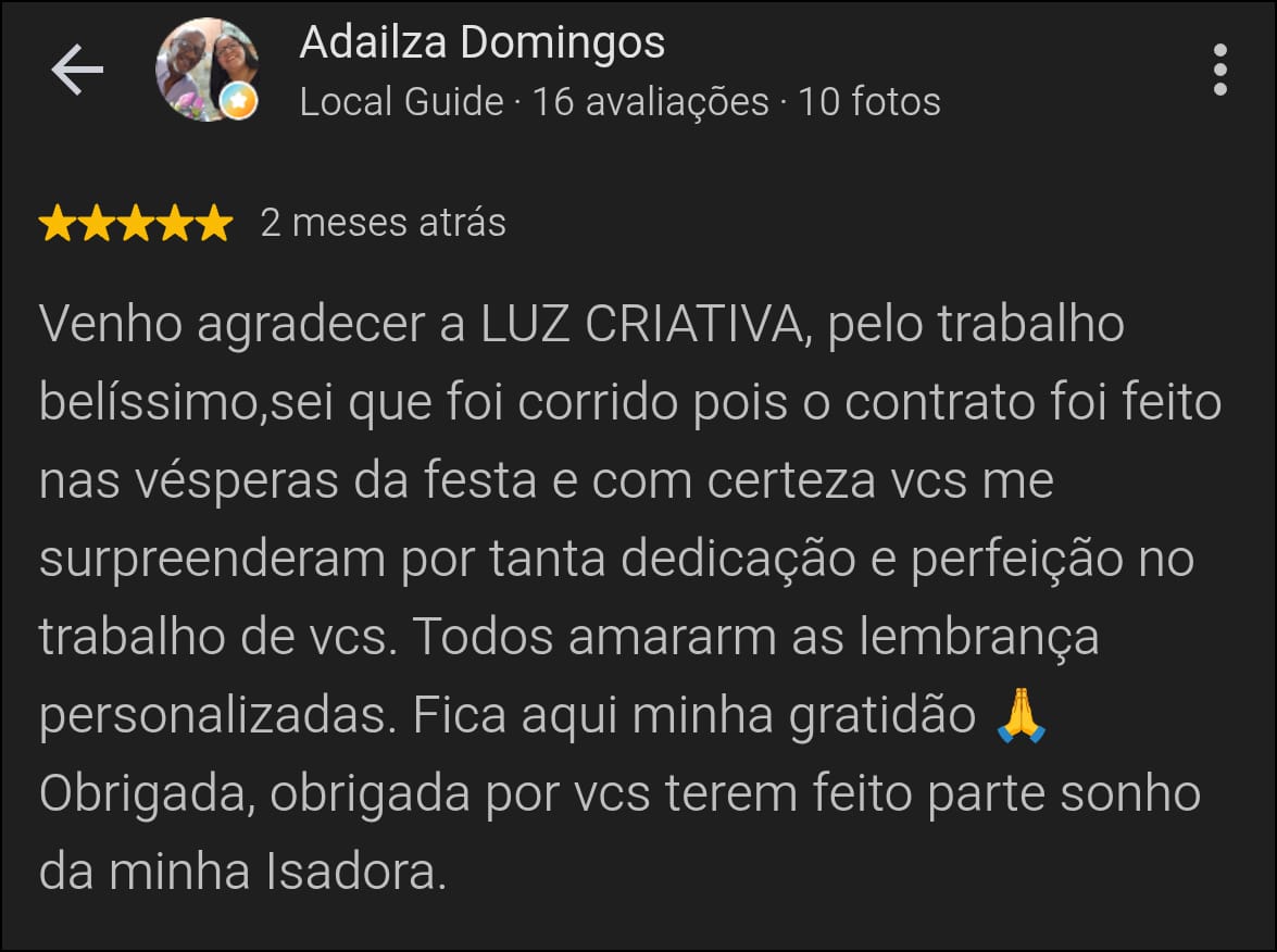 Avaliação de Adailza Domingos