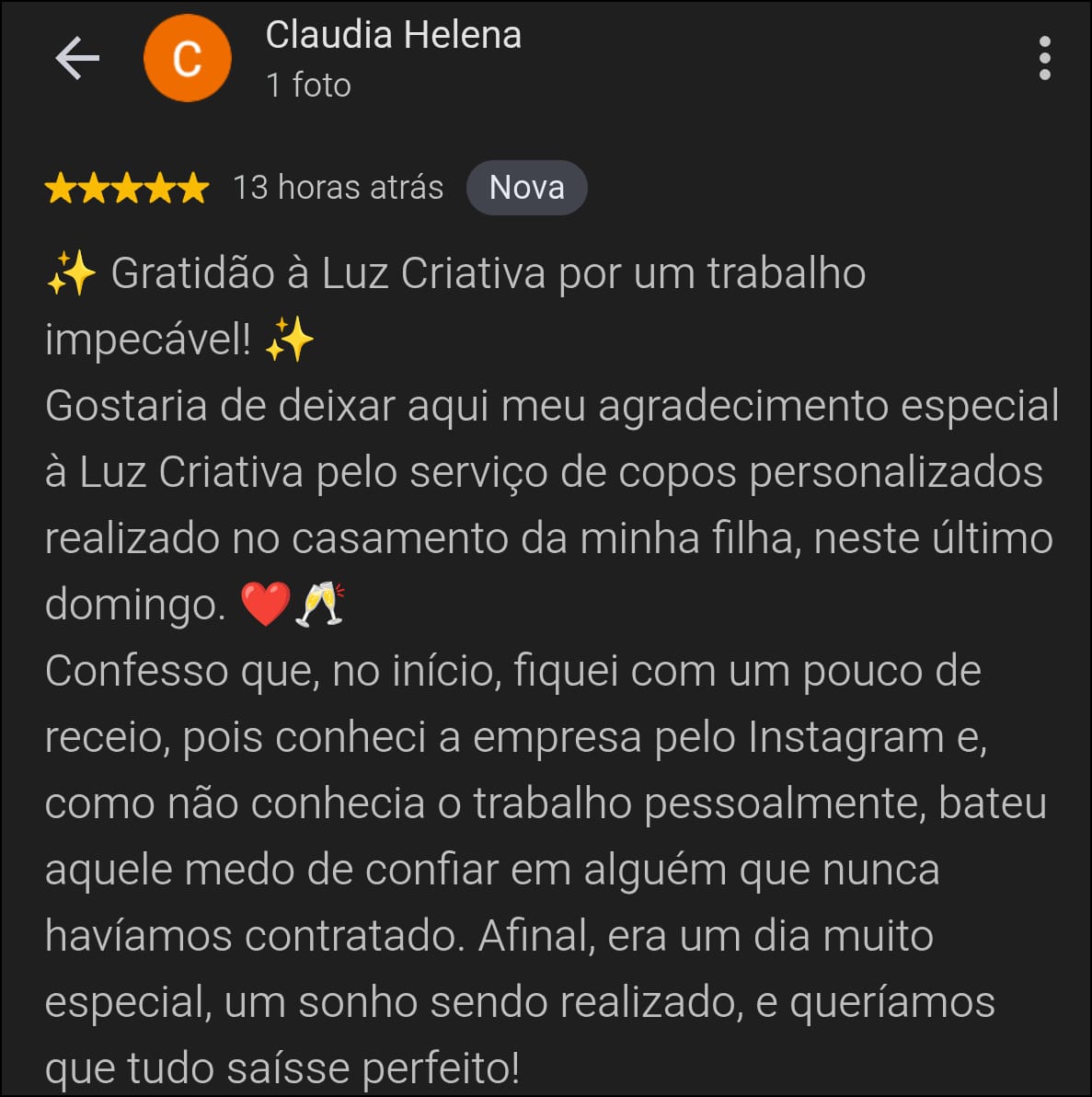 Avaliação de Claudia Helena — parte 1 de 4